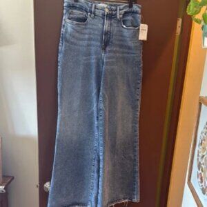 NWT GOOD AMERICAN Good Waist High Rise Palazzo Wide Leg Jeans